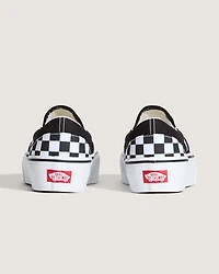 Classic Slip-On Platform Checkerboard Shoe