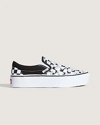 Classic Slip-On Platform Checkerboard Shoe