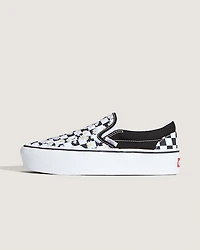 Classic Slip-On Platform Checkerboard Shoe
