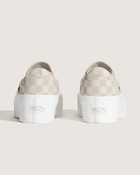 Classic Slip-On Platform Checkerboard Shoe