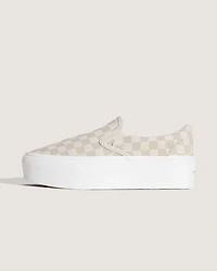 Classic Slip-On Platform Checkerboard Shoe