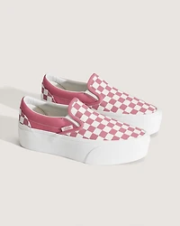 Classic Slip-On Platform Checkerboard Shoe