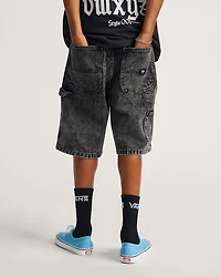 Drill Chore Loose Denim Shorts
