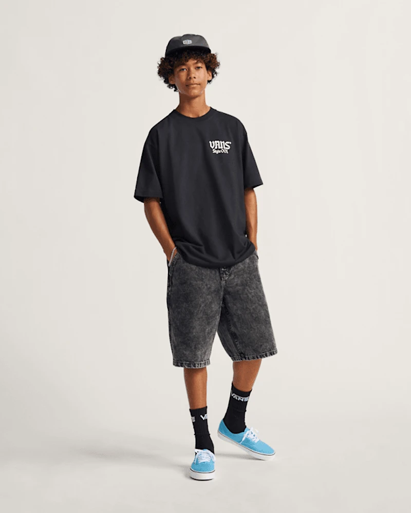 Drill Chore Loose Denim Shorts