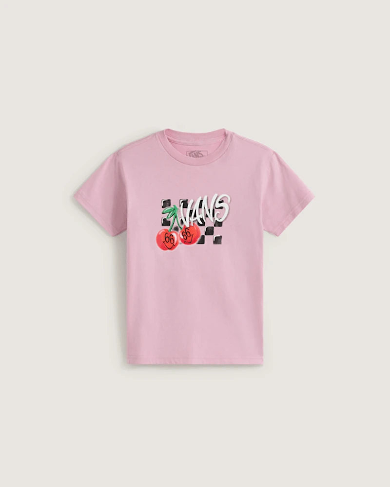 Little Kids Checker Cherries T-Shirt