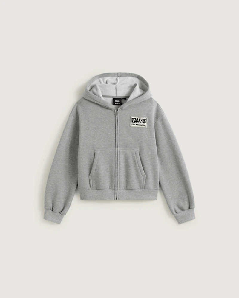 Kids Van-Archy Label Zip Hoodie