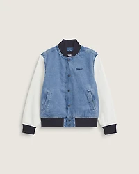 Kids Denim Baseball Jacket
