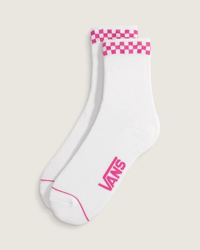Peek-A-Check Half Crew Socks