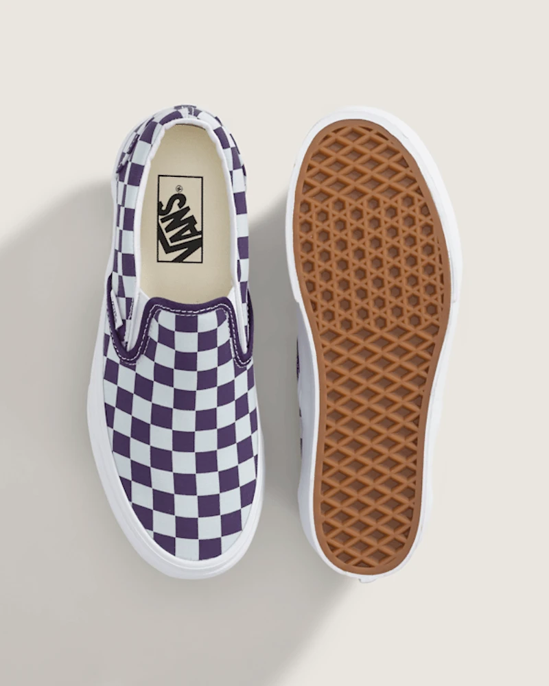 Classic Slip-On Platform Checkerboard Shoe