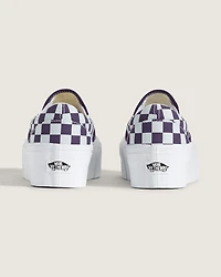 Classic Slip-On Platform Checkerboard Shoe