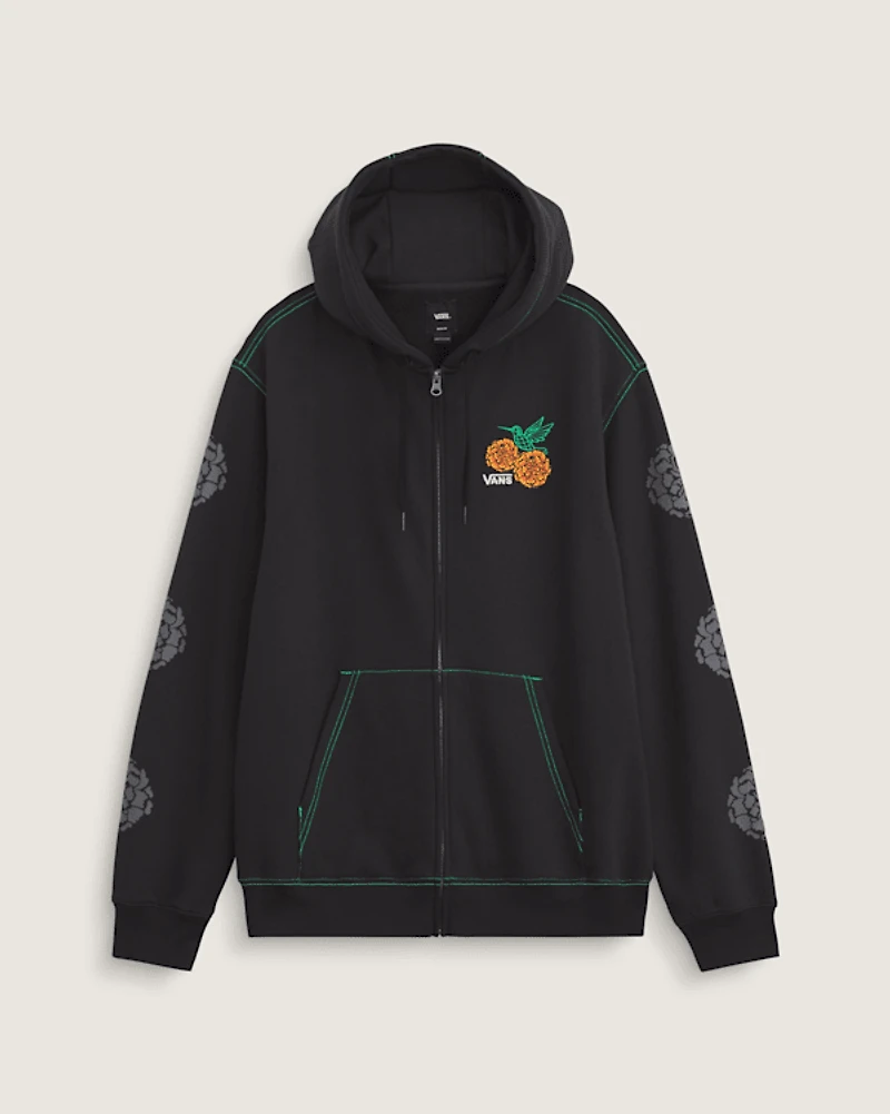 Dia de los Muertos Colibri Zip Hoodie