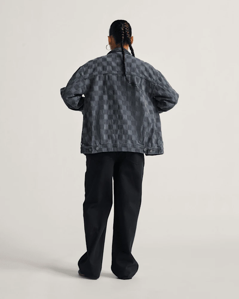 Pitstop Checkered Station Denim Jacket