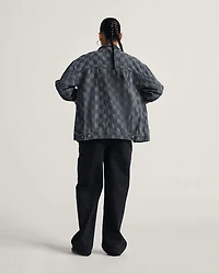 Pitstop Checkered Station Denim Jacket