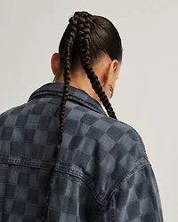 Pitstop Checkered Station Denim Jacket