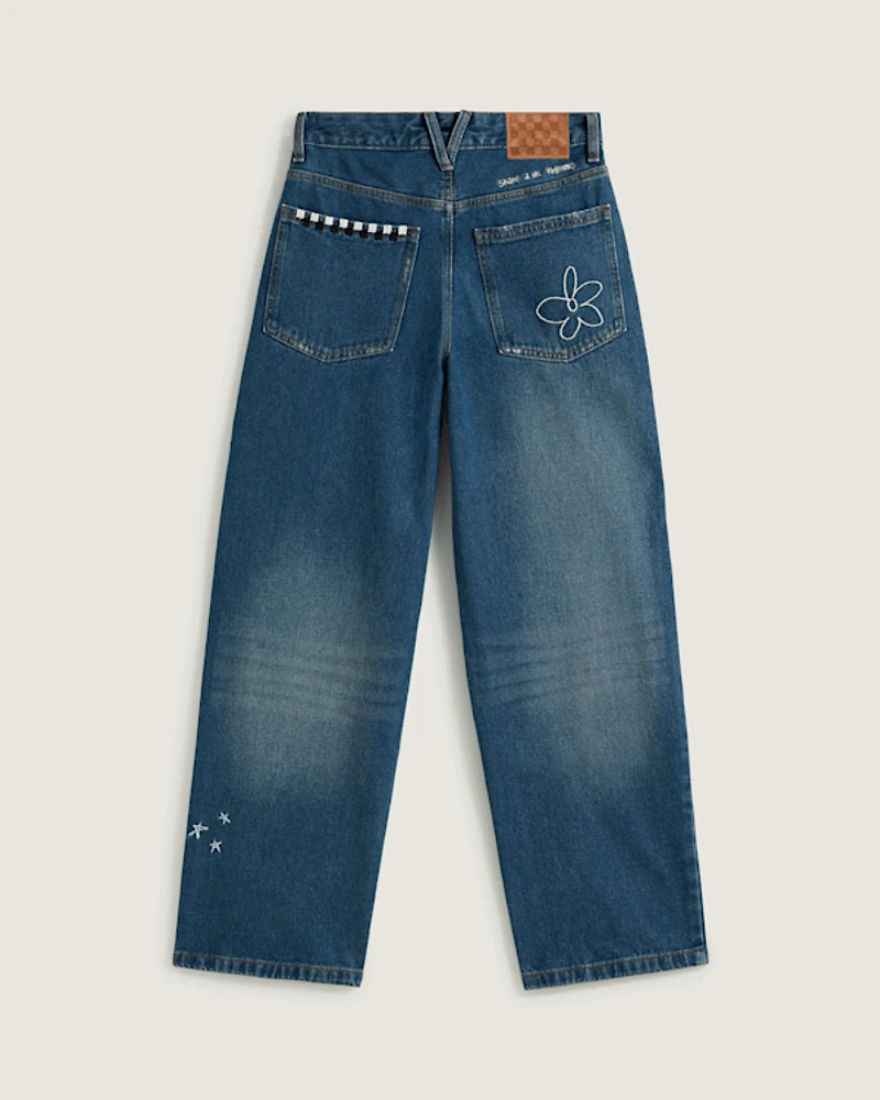 Sirelle Embroidered Denim Pants