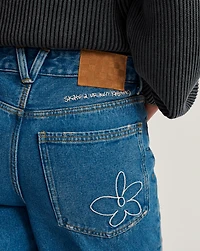 Sirelle Embroidered Denim Pants