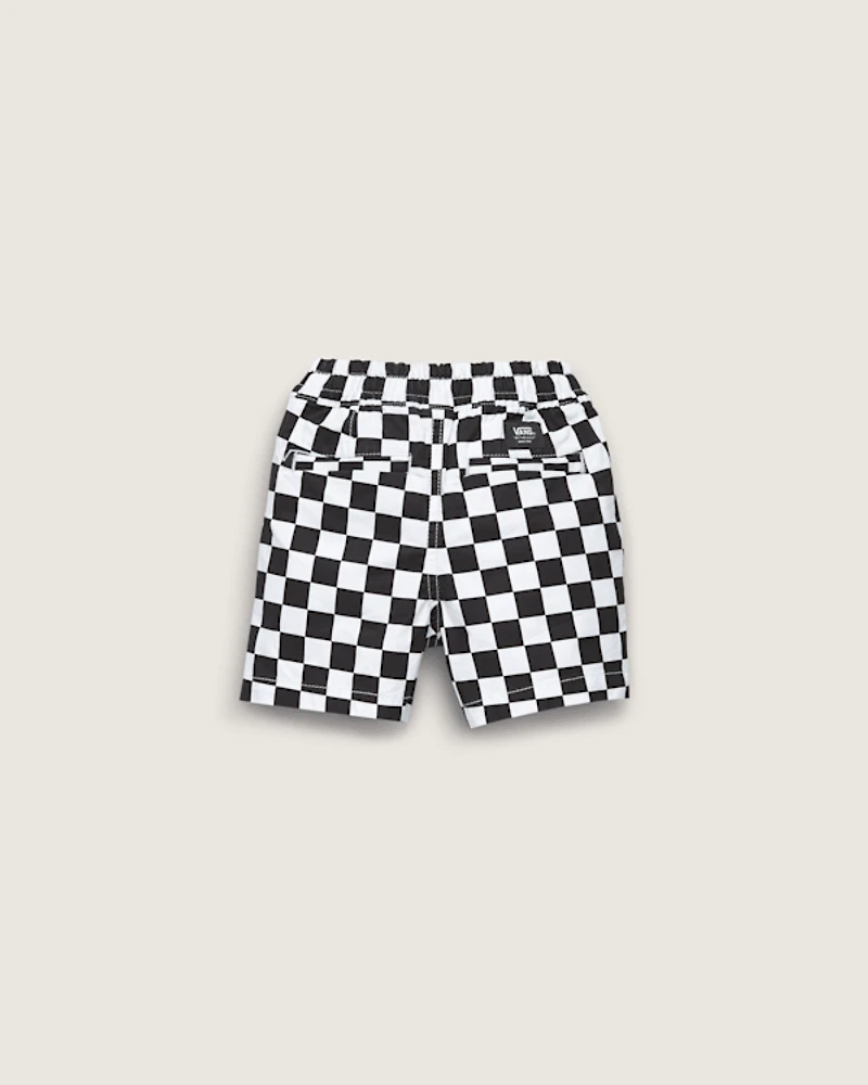 Kids Little Range Elastic Checkerboard Shorts