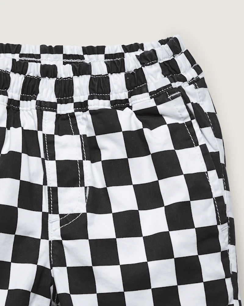 Little Kids Range Elastic Checkerboard Shorts