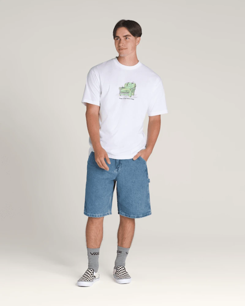 Drill Chore Loose Denim Shorts