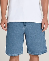 Drill Chore Loose Denim Shorts