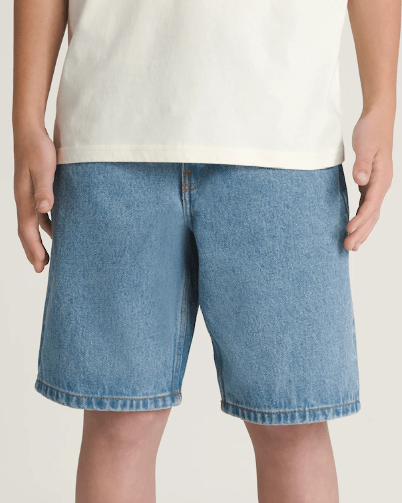 Kids Check-5 Baggy Denim Shorts