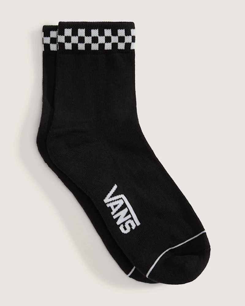 Peek-A-Check Half Crew Socks