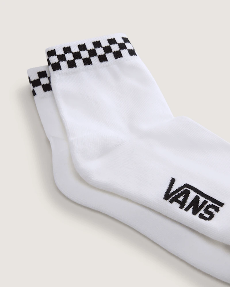 Peek-A-Check Half Crew Socks