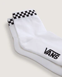 Peek-A-Check Half Crew Socks