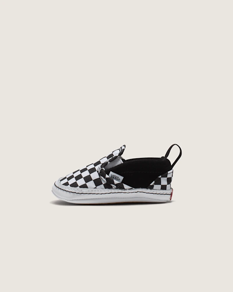 Infant Slip-On V Checkerboard Crib Shoe
