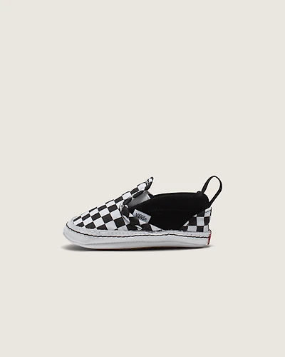 Infant Slip-On V Checkerboard Crib Shoe