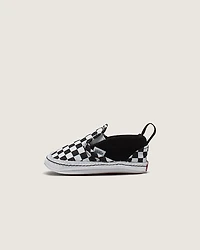 Infant Slip-On V Checkerboard Crib Shoe