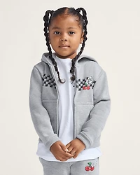 Little Kids Checker Cherries Pullover Hoodie