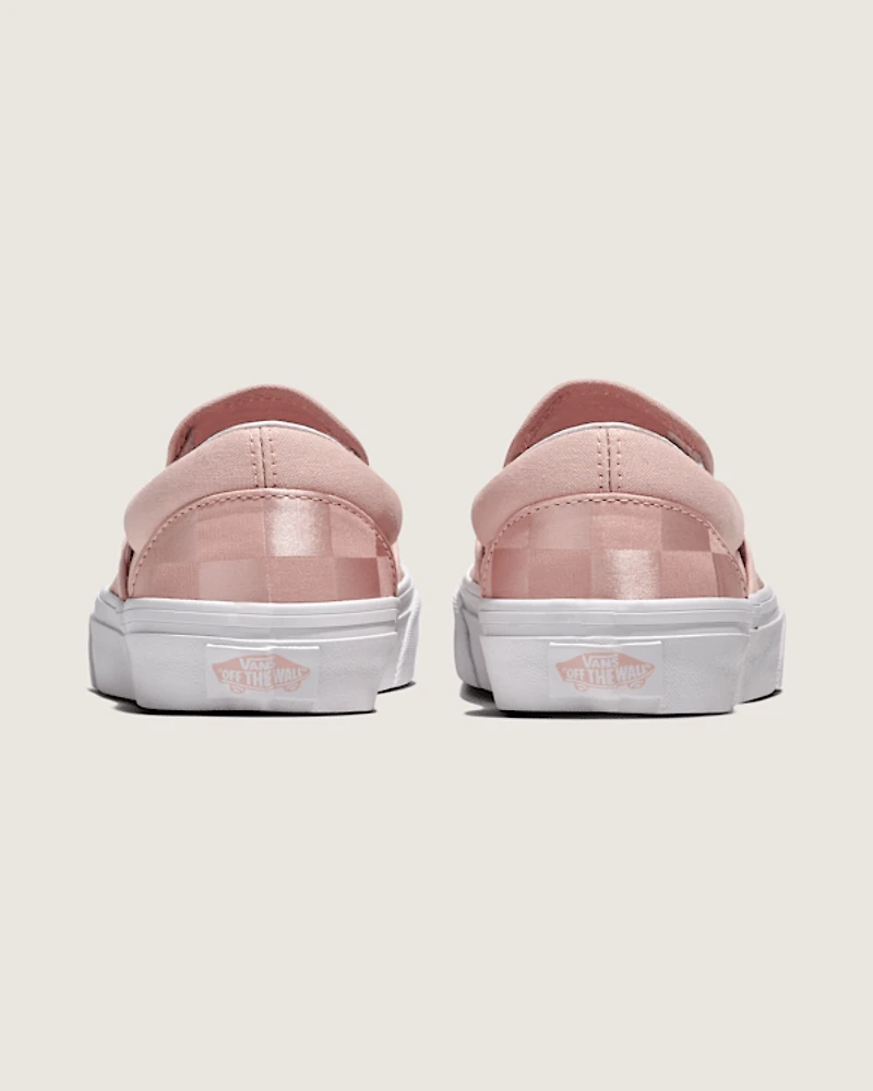 Classic Slip-On Checkerboard Satin Shoe