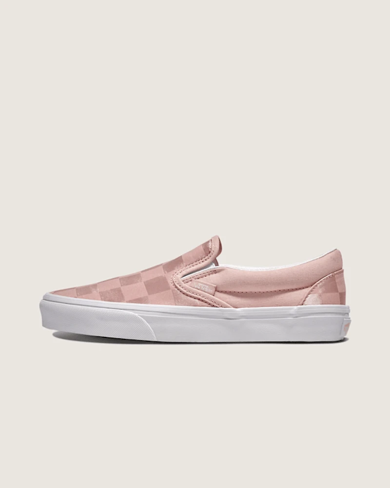 Classic Slip-On Checkerboard Satin Shoe