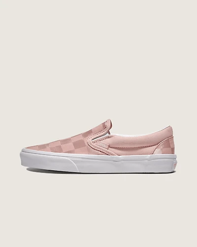 Classic Slip-On Checkerboard Satin Shoe