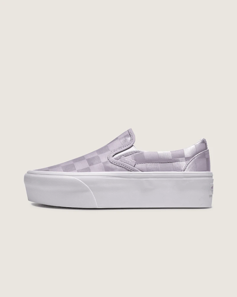 Classic Slip-On Stackform Checkerboard Shoe