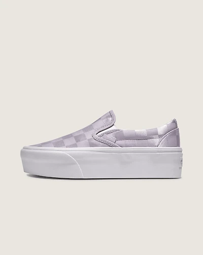 Classic Slip-On Stackform Checkerboard Shoe