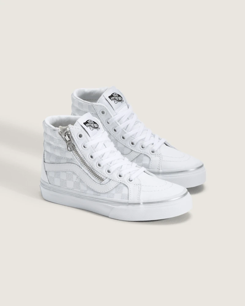 Little Kids SK8-Hi Side Zip Checkerboard Shoe