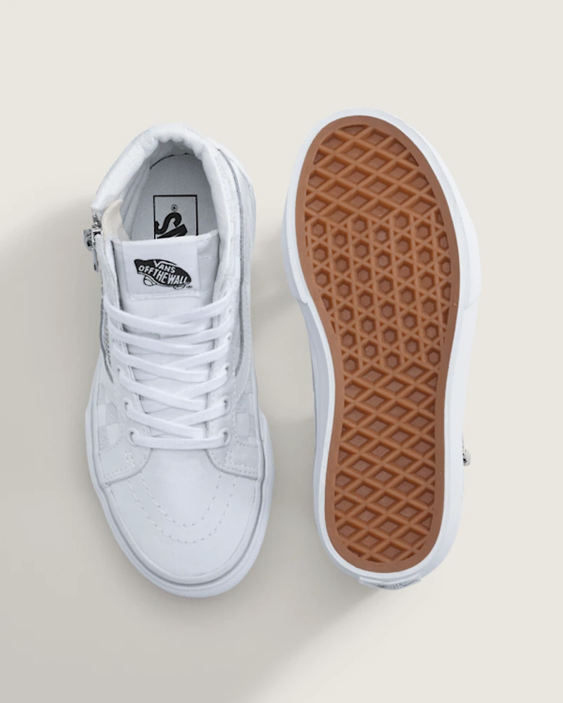 Little Kids SK8-Hi Side Zip Checkerboard Shoe