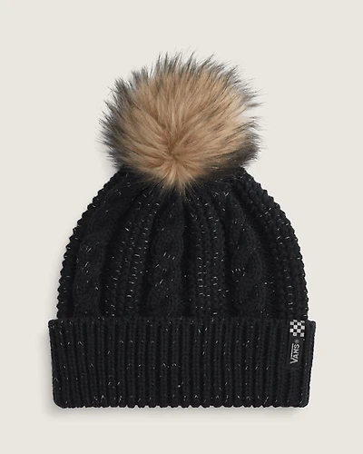 Cable Knit Pom Beanie
