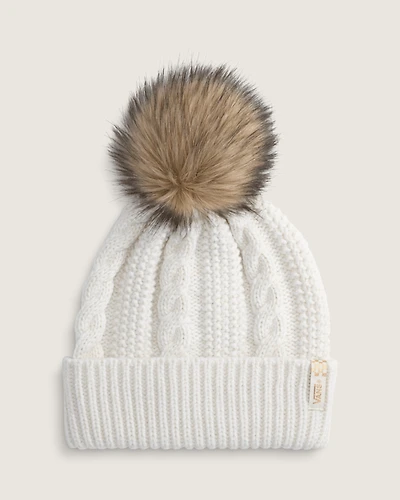 Cable Knit Pom Beanie