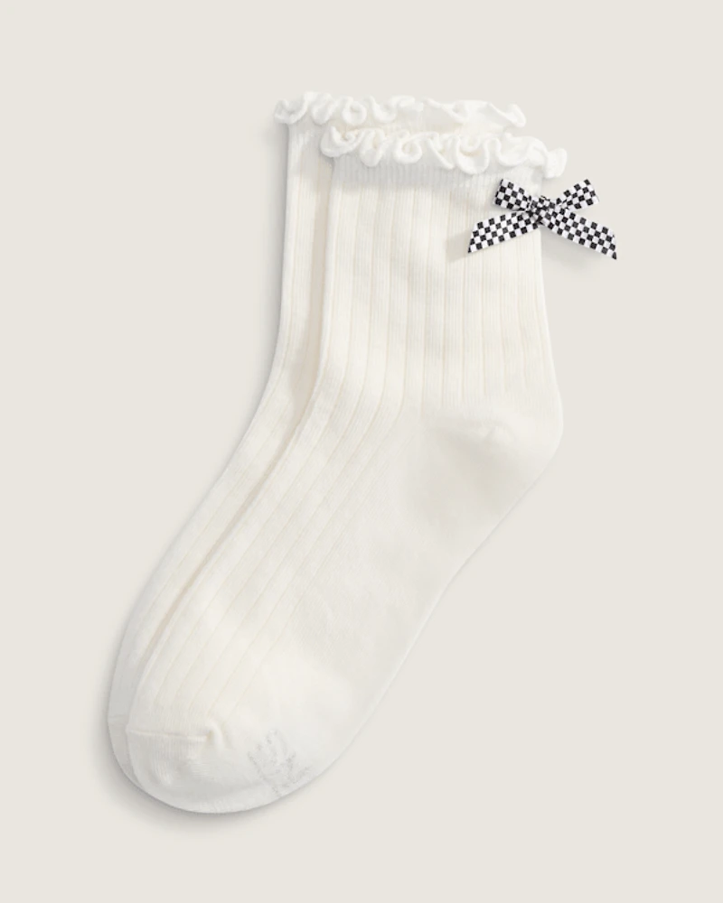 Bow Back Crew Socks