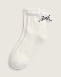 Bow Back Crew Socks