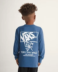 Little Kids Checker Bones Long Sleeve T-Shirt