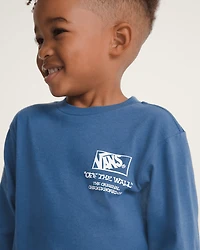 Little Kids Checker Bones Long Sleeve T-Shirt