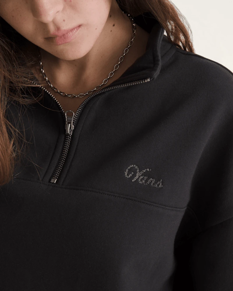 Script Logo Mock Neck Sweatshirt