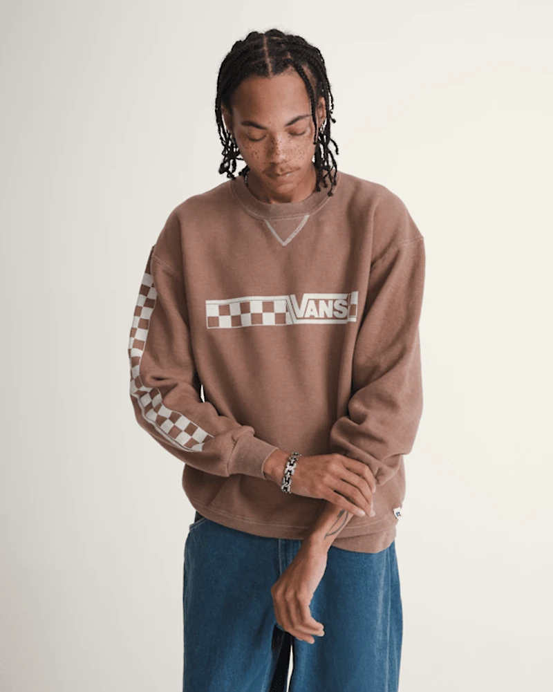 Waffle Shop Checkerboard Vans Style Crew Sweatshirt
