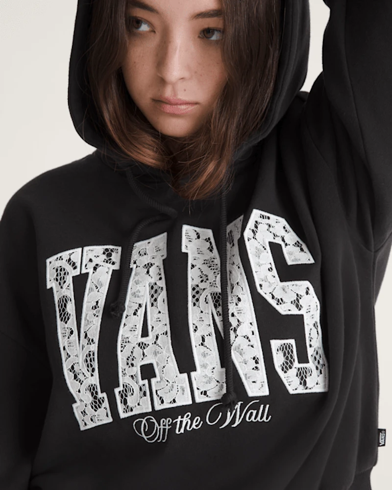 Laced Up Retro Pullover Hoodie