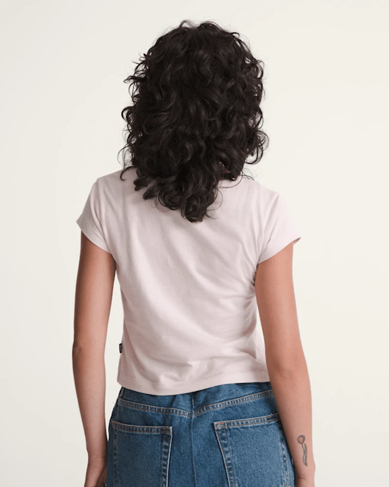 Checkerboard Bow Scoop T-Shirt