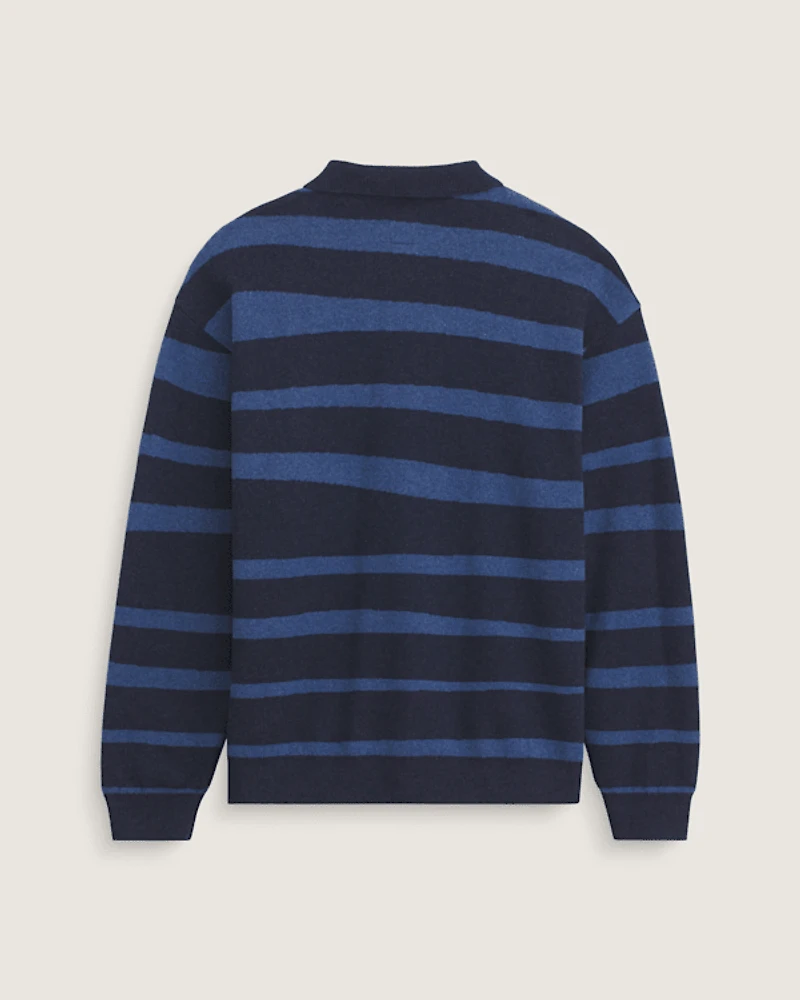 Davis Stripe Polo Sweater